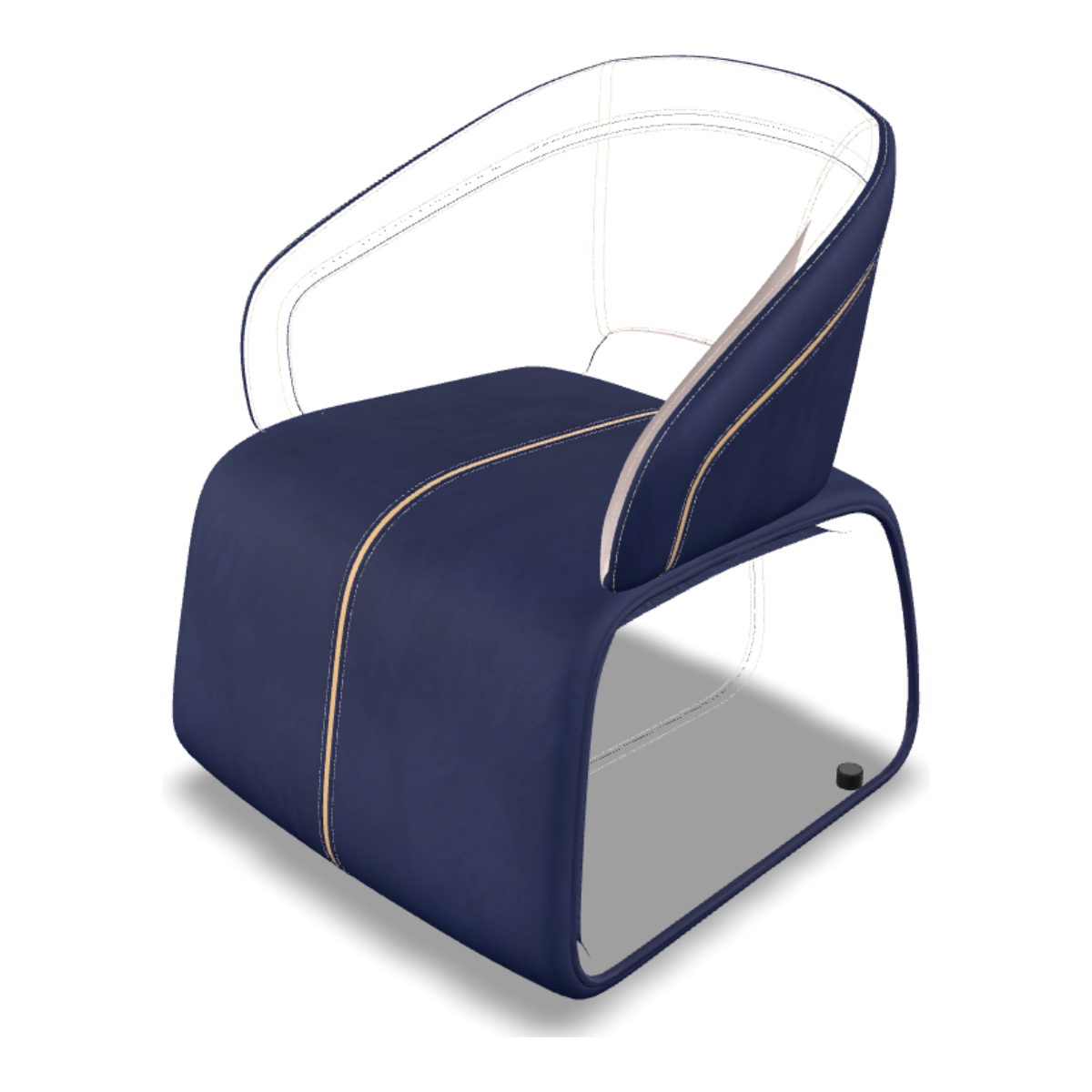 Lounge Chair YA06 B — Navy